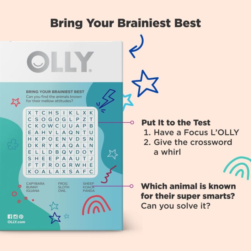 OLLY Mellow Buddies L’OLLY Pops, Omega-3 ALA, L-Theanine, Choline, Kids Dietary Supplement Lollipops, Supports a Calm Mood & Healthy Brain Function, Vegetarian, Raspberry Flavored, 25 Count : Health & Household