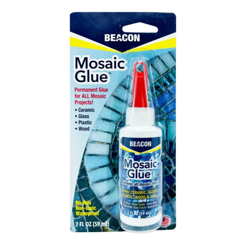 BEACON Mosaic Glue - Non-Toxic & Water Resistant, Ideal for All Tiles & Surfaces, 2-Ounce : Industrial & Scientific