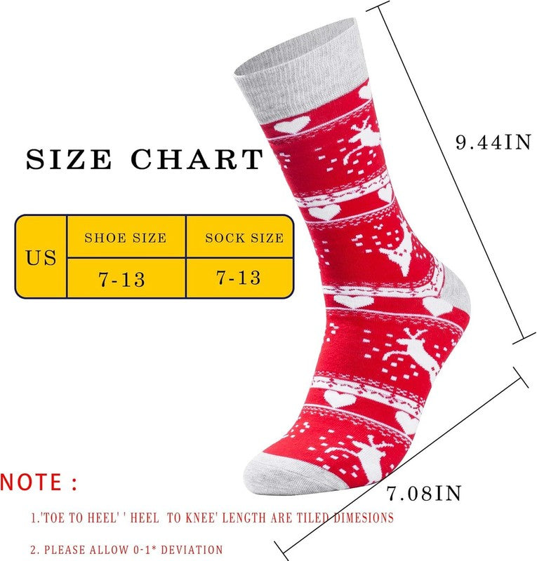 BIRCEN Mens Funny Socks Christmas Socks for Men Women Colorful Fun Novelty Crew Patterned Socks 6 Pairs US 7-13 : Clothing, Shoes & Jewelry