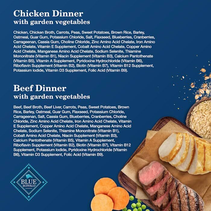 Blue Buffalo Homestyle Recipe Adult Wet Dog Food, Made with Natural Ingredients, Chicken and Beef Dinner Variety Pack, 12.5-oz Cans (6 Count, 3 of each): Pet Supplies: Amazon.com