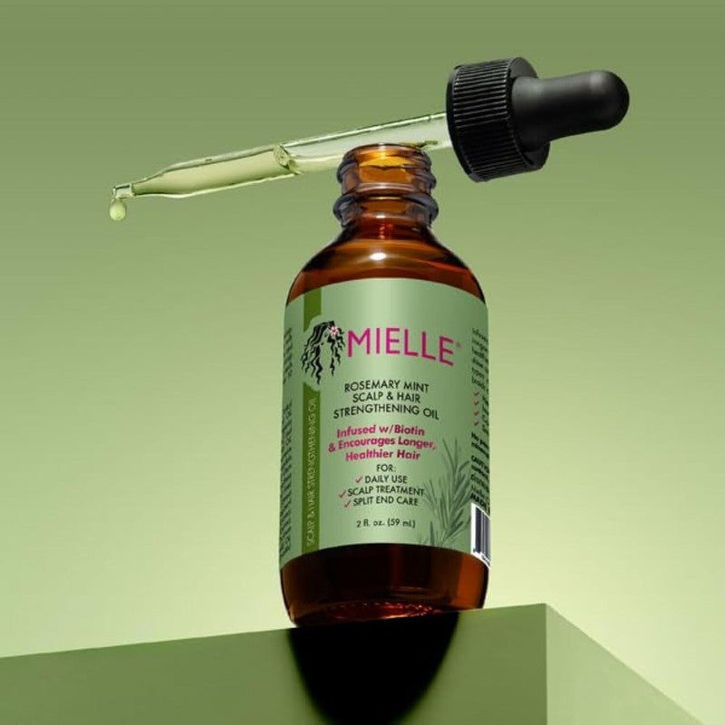 Mielle Organics Rosemary Mint Scalp & Hair Strengthening Oil for All Hair Types, 2 Ounce : Beauty & Personal Care