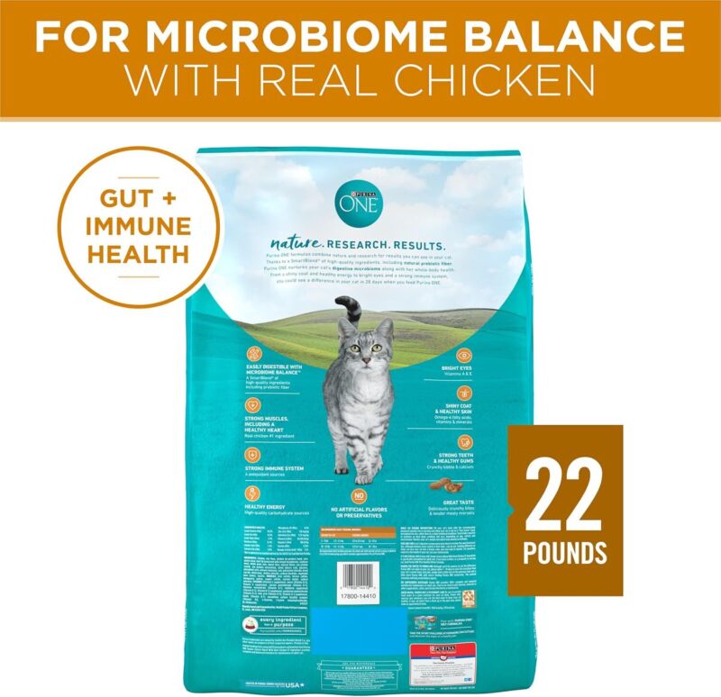 Purina ONE Natural Dry Cat Food, Tender Selects Blend With Real Chicken - 22 lb. Bag : Dry Pet Food : Pet Supplies