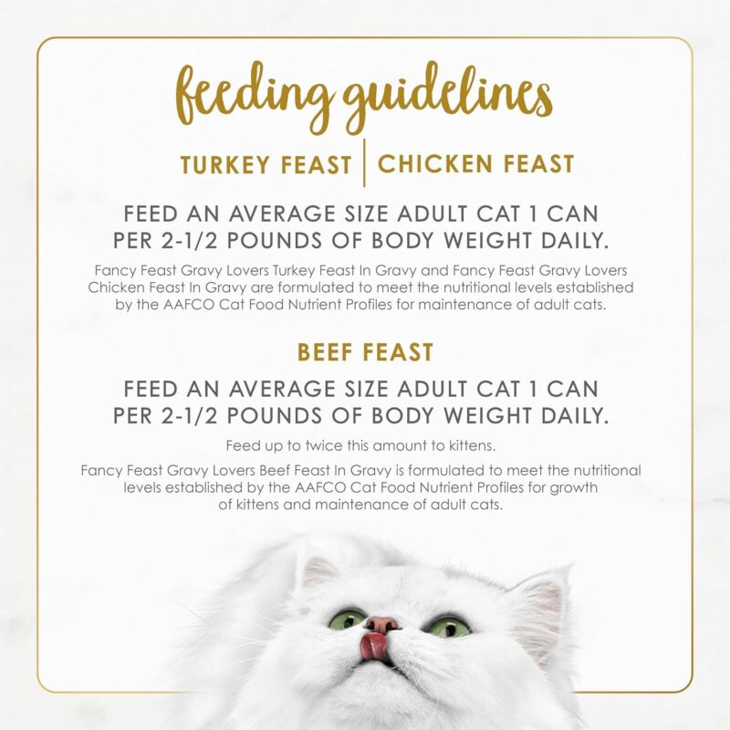 Purina Fancy Feast Gravy Lovers Poultry and Beef Grilled Gourmet Wet Cat Food Variety Pack - (Pack of 24) 3 oz. Cans : Canned Wet Pet Food : Pet Supplies