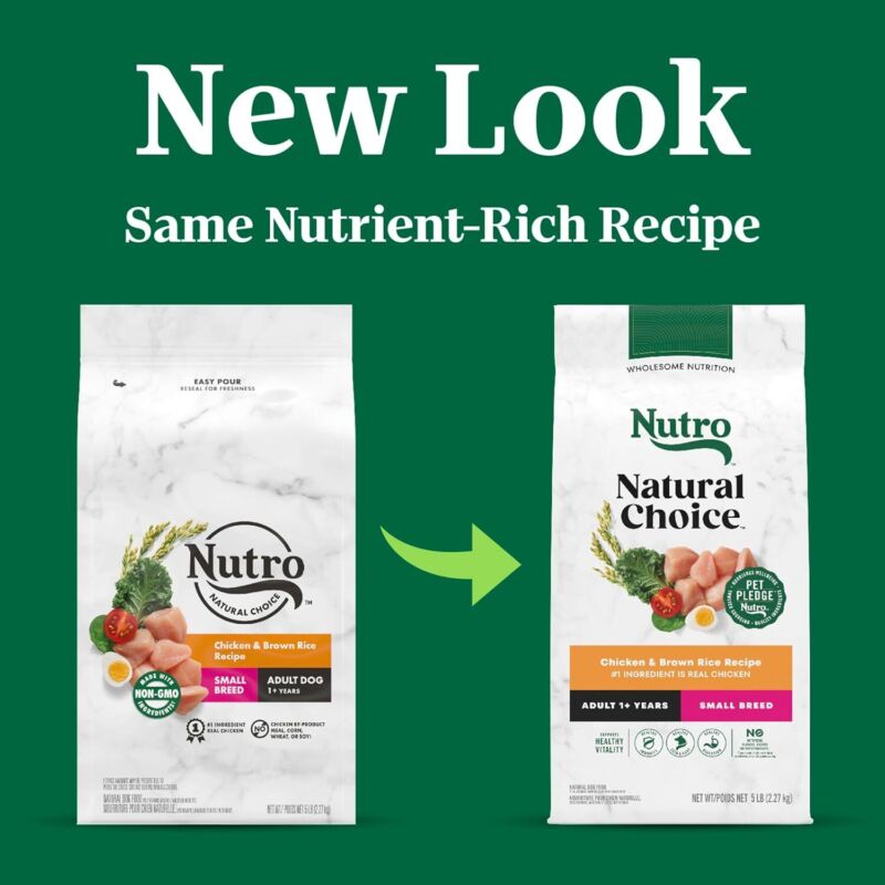 Nutro Natural Choice Adult Small Breed Dry Dog Food, Chicken and Brown Rice, 5 lbs. : Pet Supplies