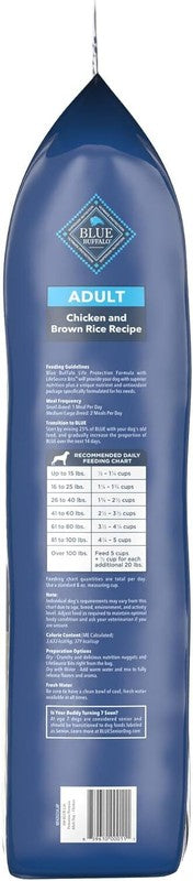 Blue Buffalo Life Protection Formula Adult Dry Dog Food, Helps Build and Maintain Strong Muscles, Made with Natural Ingredients, Chicken & Brown Rice Recipe, 30-lb. Bag : Pet Supplies