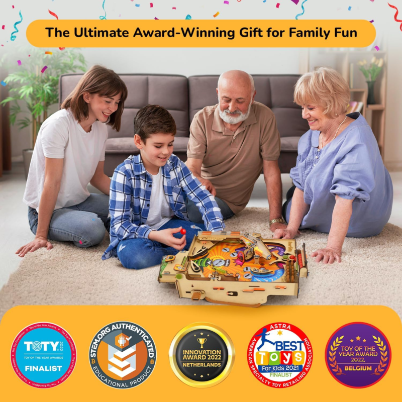 Smartivity DIY Pinball Machine Toy for Ages 8-99 Year Old | Award Winning Arcade Game | Birthday Gift Ideas for Kids & Adults | STEM Toy for Boys & Girls I Fun Family & Party Game : Toys & Games