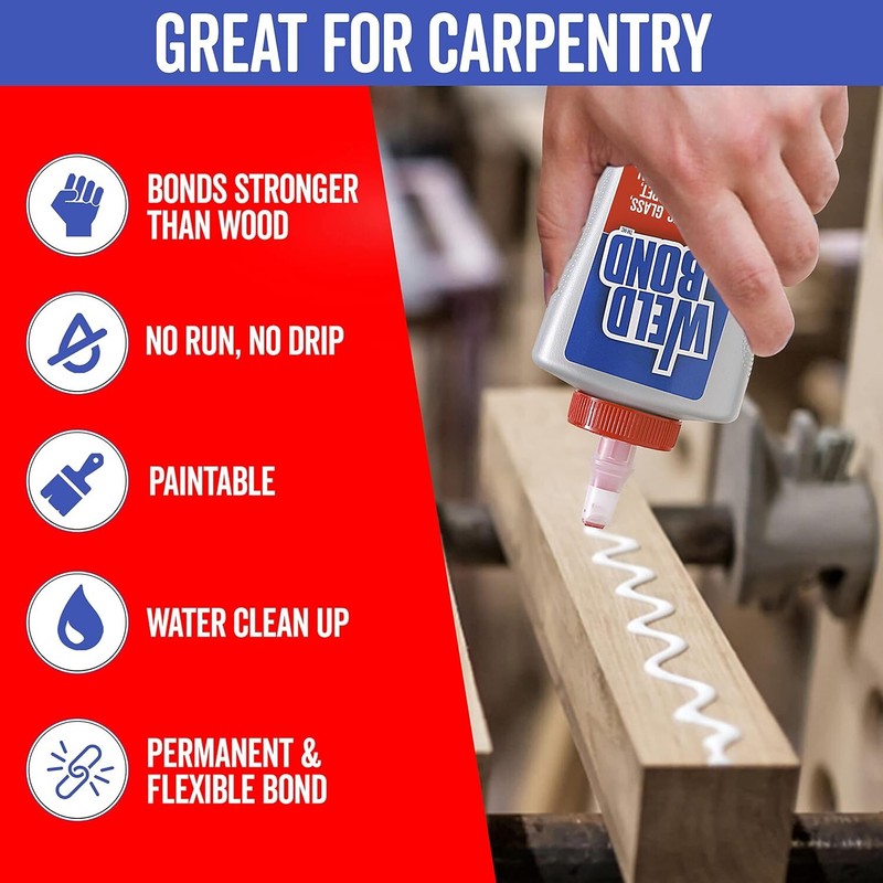 Weldbond Wood Glue for Furniture Heavy Duty, Wood Glue for Woodworking, Bonds Most Anything including Glass Crafts Ceramic Tile Mosaic Stones Pottery Jewelry & More. Non-Toxic PVA 14.2oz / 420ml - Amazon.com