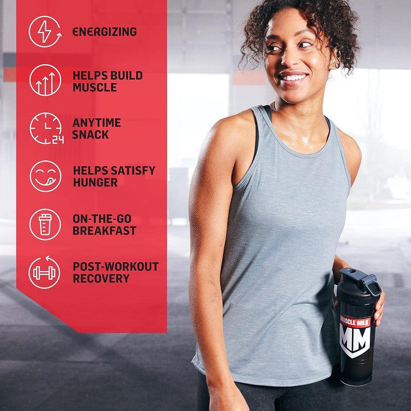 Muscle Milk Genuine Protein Powder, Strawberries ‘N Crème, 1.93 Pounds, 12 Servings, 32g Protein, 3g Sugar, Calcium, Vitamins A, C & D, NSF Certified for Sport, Energizing Snack, Packaging May Vary : Health & Household