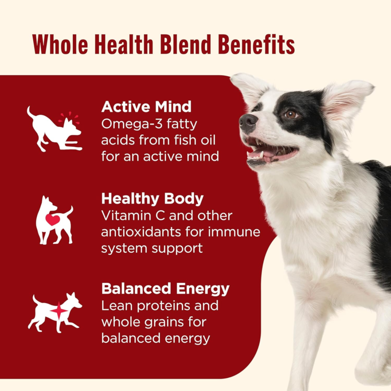 Nutrish Dry Dog Food, Real Beef, Pea & Brown Rice Recipe Whole Health Blend for Adult Dogs, 40 lb. Bag, Packaging May Vary (Formerly Rachael Ray)