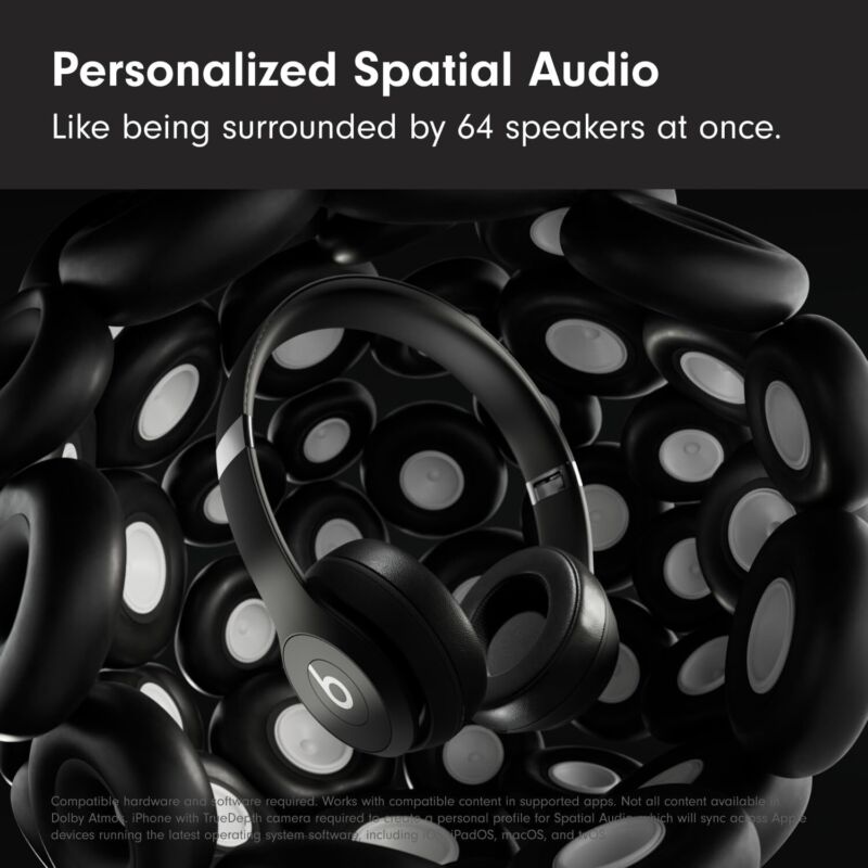 Beats Solo 4 - Wireless Bluetooth On-Ear Headphones, Apple & Android Compatible, Up to 50 Hours of Battery Life - Matte Black : Electronics
