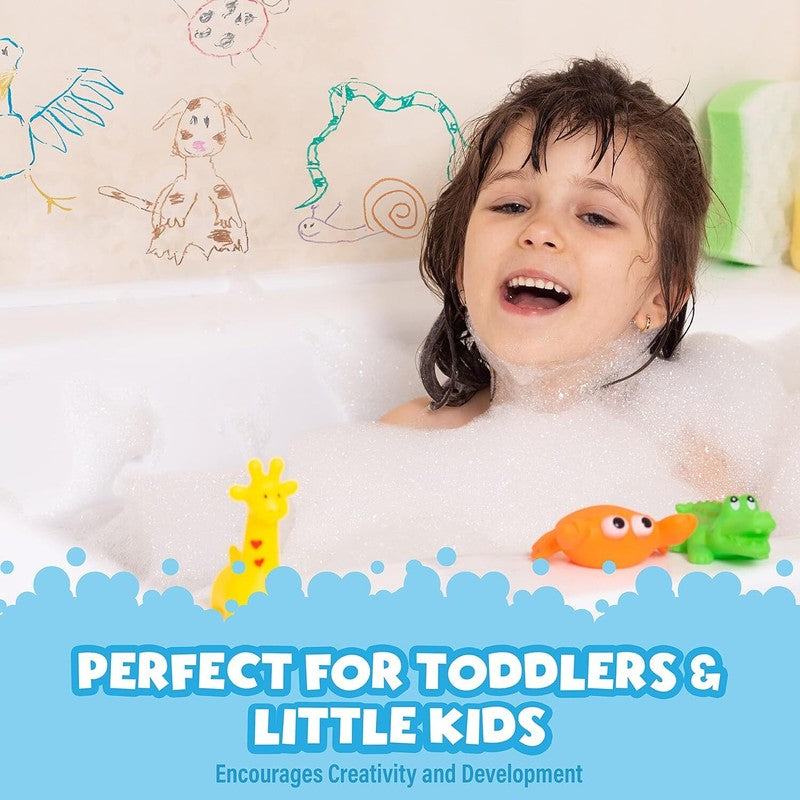Tub Works® Smooth™ Bath Crayons Bath Toy, 12 Pack | Nontoxic, Washable Bath Crayons for Toddlers & Kids | Unique Formula Draws Smoothly & Vividly on Wet & Dry Tub Walls | Hexagon Grip Bathtub Crayons : Toys & Games