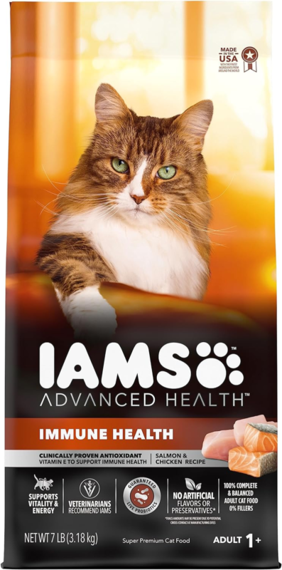 IAMS Advanced Health Immune Health Salmon and Chicken Adult Dry Cat Food, 7 lb.