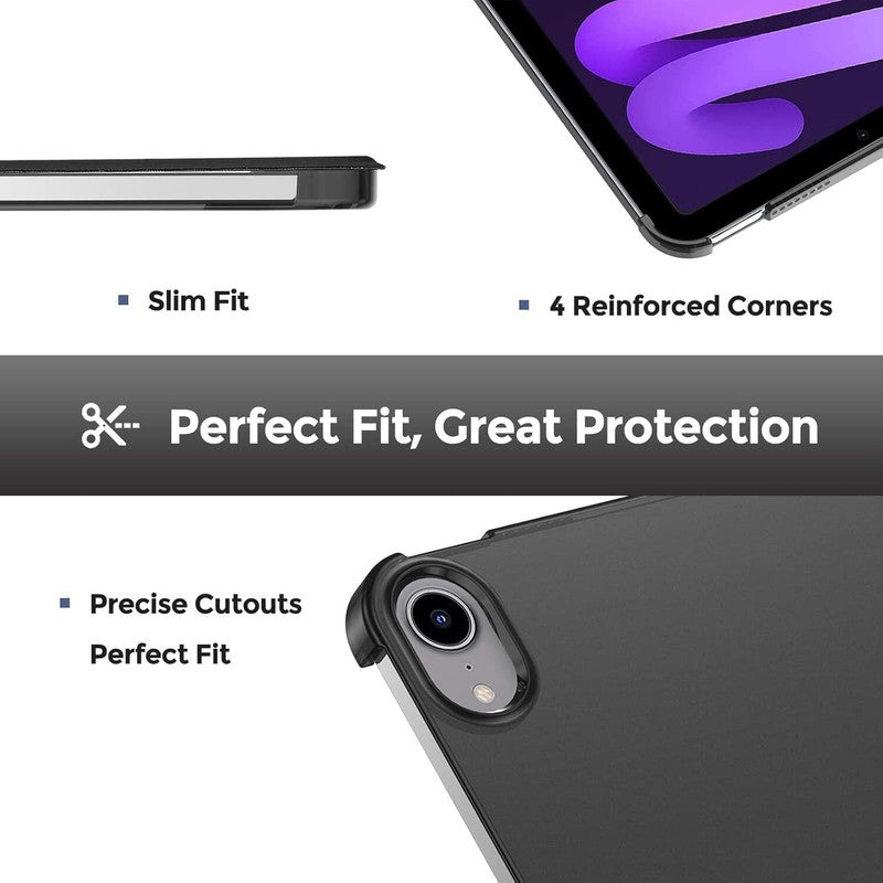 ProCase Smart Case for iPad Mini 7 A17 Pro 2024/iPad Mini 6 2021 8.3 Inch iPad Mini 7th/6th Gen Case, Hard Back Cover for iPad Mini 8.3" 7th Gen A2995/A2996/A2993/6th Gen A2567 A2568 A2569 -Black : Electronics