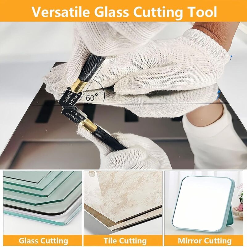 Glass Cutters Tools 2-20mm for Thick Glass Tiles Mirror Mosaic Cutting- Glass Cutting Tool with Automatic Oil Feed, Glass Cutter with Ergonomic Handle and 3 Carbide Tips - Amazon.com