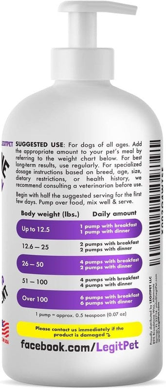 Liquid Glucosamine for Dogs Bacon Flavour with Chondroitin, MSM & Hyaluronic Acid K9 Supplement Hip and Joint Formula Advanced Mobility Joint Pain Relief Senior Advanced Supplement for All Breeds : Pet Supplies