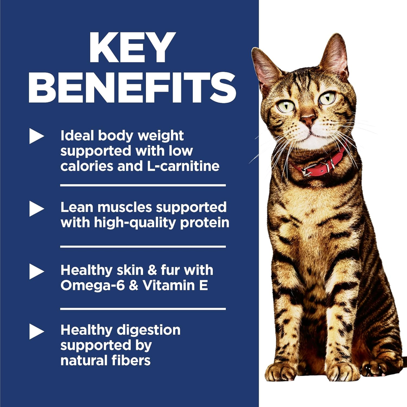 Hill's Science Diet Light, Adult 1-6, Weight Management Support, Dry Cat Food, Chicken Recipe, 7 lb Bag : Dry Pet Food : Pet Supplies