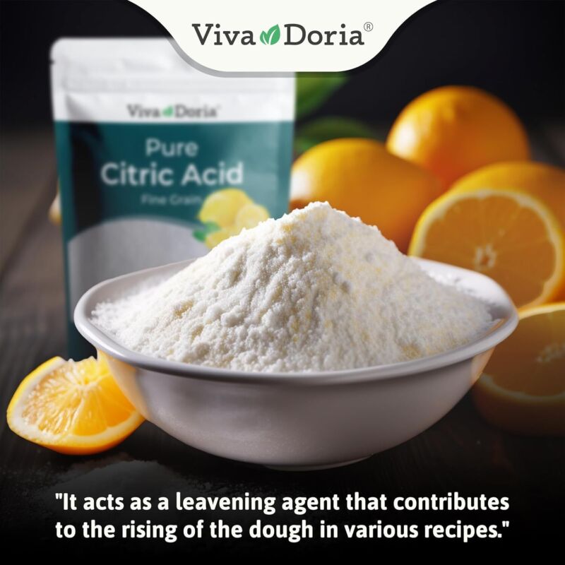 Viva Doria 100% Pure Citric Acid, Food Grade, Fine Grain, 2 lb (907 g) : Grocery & Gourmet Food
