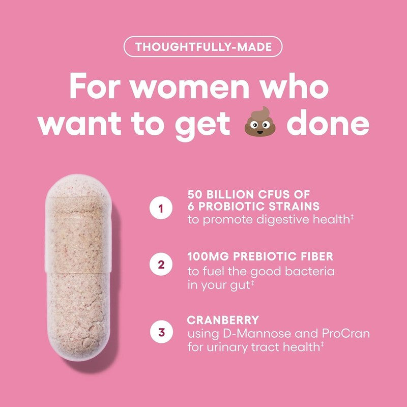 Physician's CHOICE Probiotics for Women - PH Balance, Digestive, UT, & Feminine Health - 50 Billion CFU - 6 Unique Strains for Her - Organic Prebiotics, Cranberry Extract+ - Women Probiotic - 30 CT : Health & Household