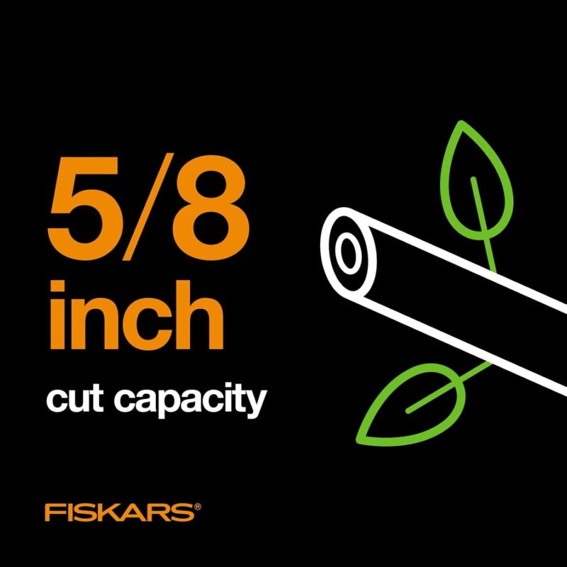 Fiskars Bypass Pruning Shears, 5/8-Inch Cut Capacity Garden Clippers, Gardening Scissors with Sharp, Rust Resistant Steel Blade : Hedge Shears : Patio, Lawn & Garden