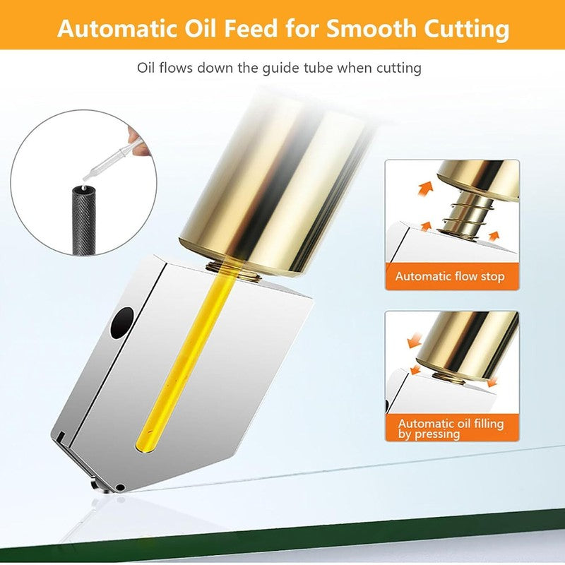 Glass Cutters Tools 2-20mm for Thick Glass Tiles Mirror Mosaic Cutting- Glass Cutting Tool with Automatic Oil Feed, Glass Cutter with Ergonomic Handle and 3 Carbide Tips - Amazon.com