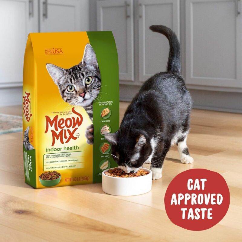 Meow Mix Indoor Health Dry Cat Food, 6.3 Pound Bag : Dry Pet Food : Pet Supplies