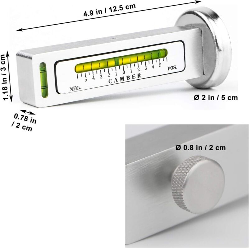 Toolwiz Universal Adjustable Magnetic Gauge Tool Camber Gauge Wheel Alignment Tool Camber Castor Strut Alignment Pillar for Car Truck RV Auto Tire Repair Automotive Silver - Amazon.com