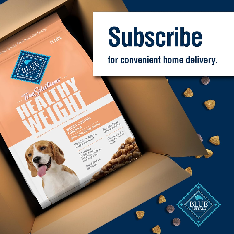 Blue Buffalo True Solutions Weight Control Natural Dry Dog Food for Adult Dogs, Chicken, 11-lb. Bag