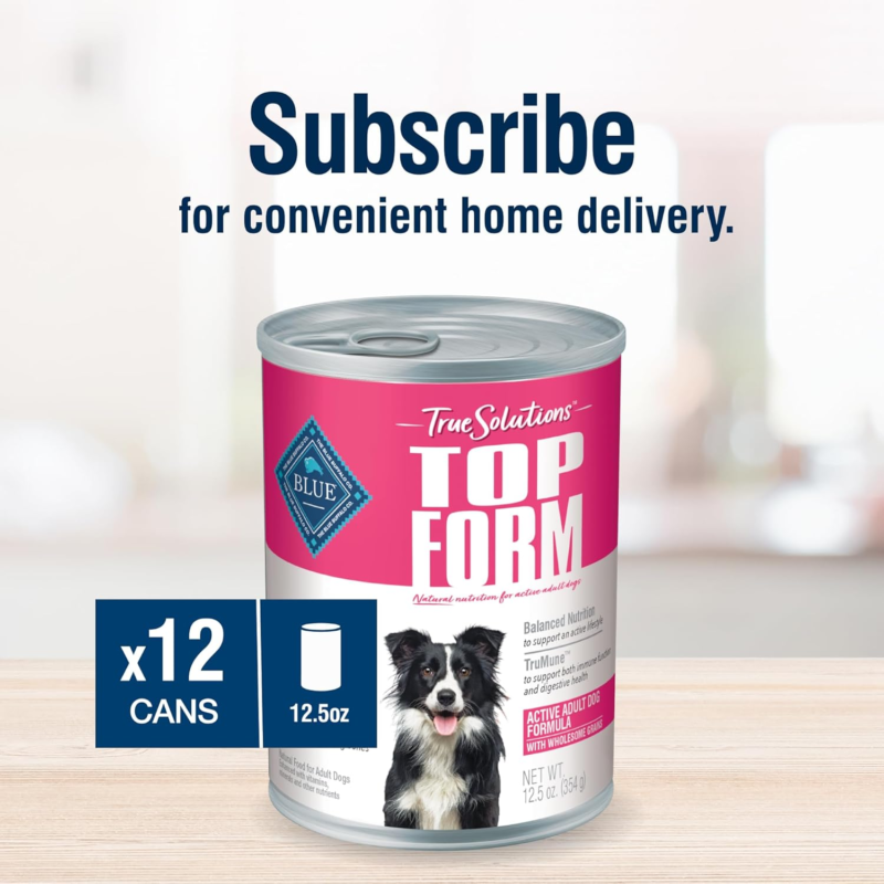 Blue Buffalo True Solutions Active Dog Wet Dog Food for Active Adult Dogs, Made with Natural Ingredients, Chicken, 12.5-oz. Cans (12 Count): Pet Supplies: Amazon.com