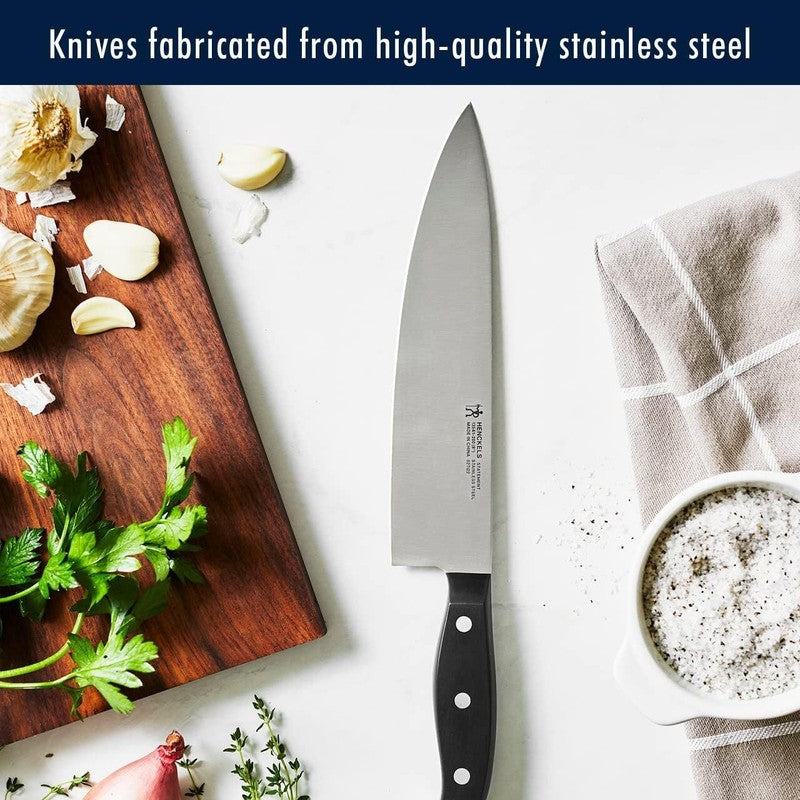 HENCKELS Premium Quality 15-Piece Knife Set with Block, Razor-Sharp, German Engineered Knife Informed by over 100 Years of Masterful Knife Making, Lightweight and Strong, Dishwasher Safe: Block Knife Sets: Home & Kitchen