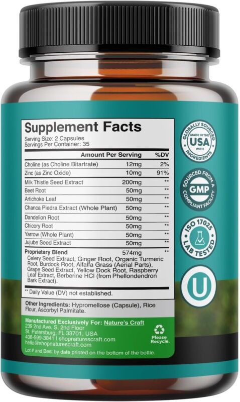 Liver Cleanse Detox & Repair 70 Capsules - Herbal Liver Support Milk Thistle Supplement - Silymarin Milk Thistle Supplements with Dandelion Root, Choline, Beetroot & Artichoke Extract : Health & Household