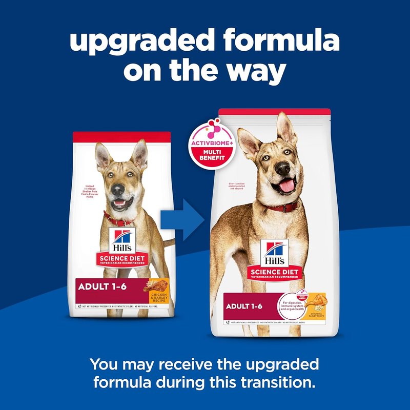 Hill's Science Diet Adult 1-6, Adult 1-6 Premium Nutrition, Dry Dog Food, Chicken & Barley, 5 lb Bag : Pet Supplies