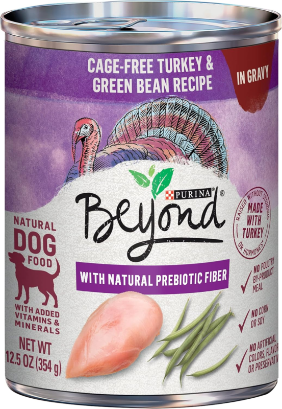 Purina Beyond Turkey and Green Bean in Gravy Natural Grain Free Wet Dog Food with Added Vitamins and Minerals - (Pack of 12) 12.5 oz. Cans: Pet Supplies: Amazon.com