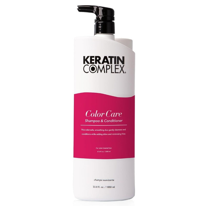 Keratin Complex - Color Care Smoothing Shampoo & Conditioner Duo - 33.8 fl oz Each : Beauty & Personal Care