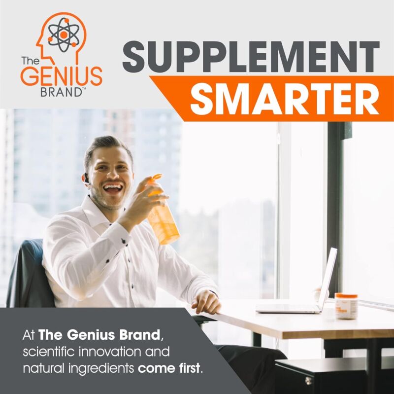 Genius Caffeine - Sustained-Release Microencapsulated Caffeine Pills for Smooth, Long-Lasting Energy & Focus - No Jitters or Crash - 100mg per Capsule - 100 Servings - Natural Performance Booster : Health & Household