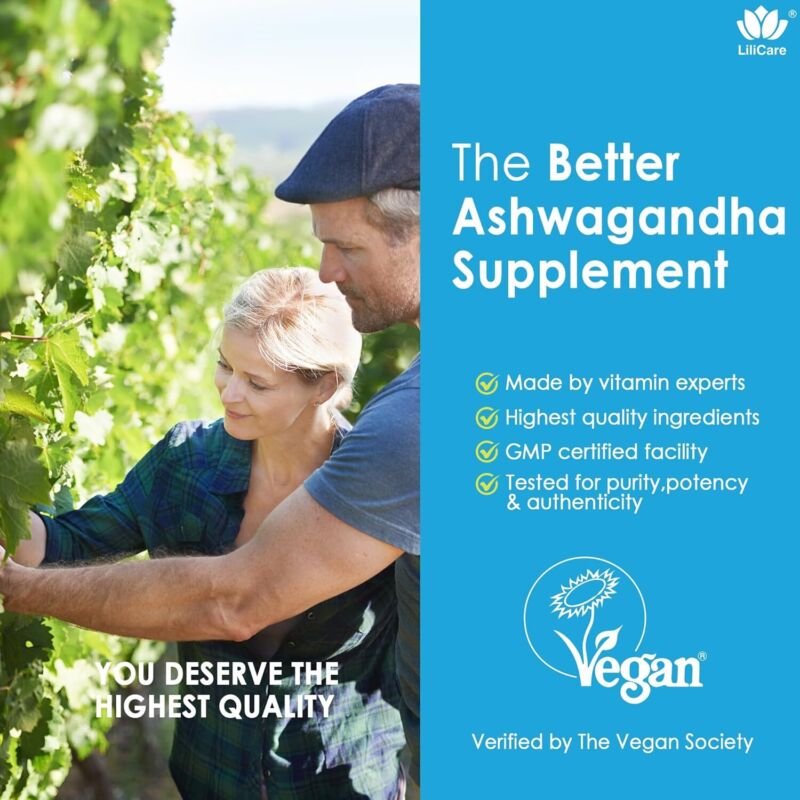EnvyDeal Ashwagandha Gummies 2000mg for Women Men - Sugar Free, Vegan - Organic Ashwagandha Root Supplements Gummy & Vitamin D3, 120 Count : Health & Household
