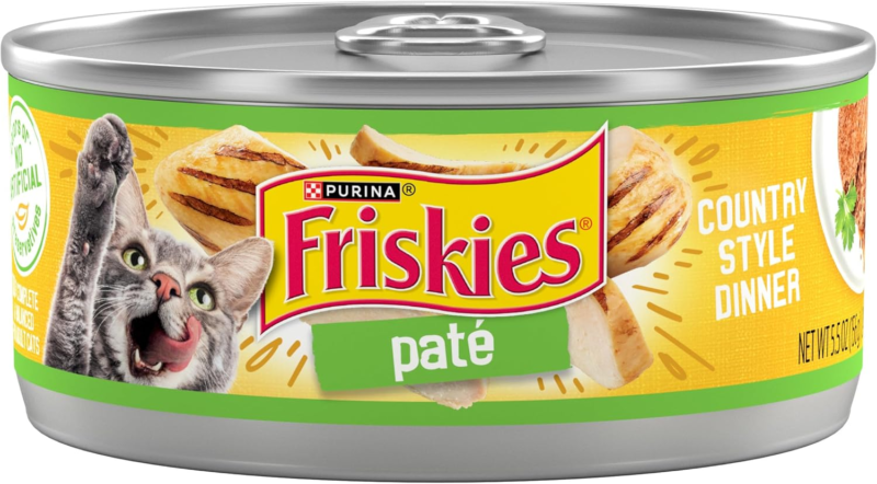 Purina Friskies Wet Cat Food Pate, Country Style Dinner - (Pack of 24) 5.5 oz. Cans : Canned Wet Pet Food : Pet Supplies