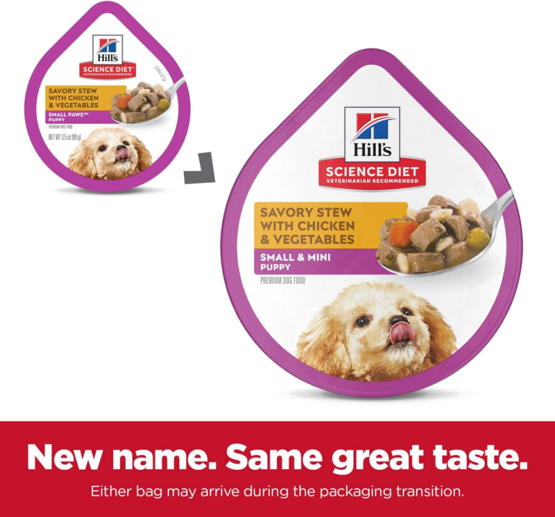Hill's Science Diet Puppy Small Paws Savory Stew Chicken & Vegetables Canned Wet Dog Food, 3.5 oz., Case of 12: Pet Supplies: Amazon.com