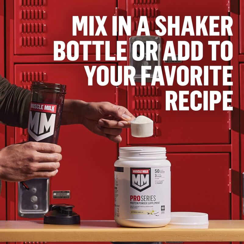Muscle Milk Pro Series Protein Powder Supplement, Knockout Chocolate, 5 Pound, 28 Servings, 50g Protein, 3g Sugar, 20 Vitamins & Minerals, NSF Certified for Sport, Workout Recovery : Health & Household