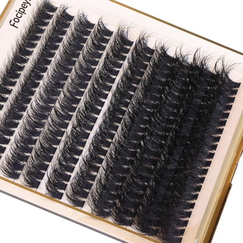 Focipeysa Lash Extension Kit Thick Eyelash Extension Kit 10-18mm Volume Lash Clusters 200D Individual Eyelashes Kit with Lash Bond, Lash Remover, Lash Applicator, DIY Lashes Extension : Beauty & Personal Care