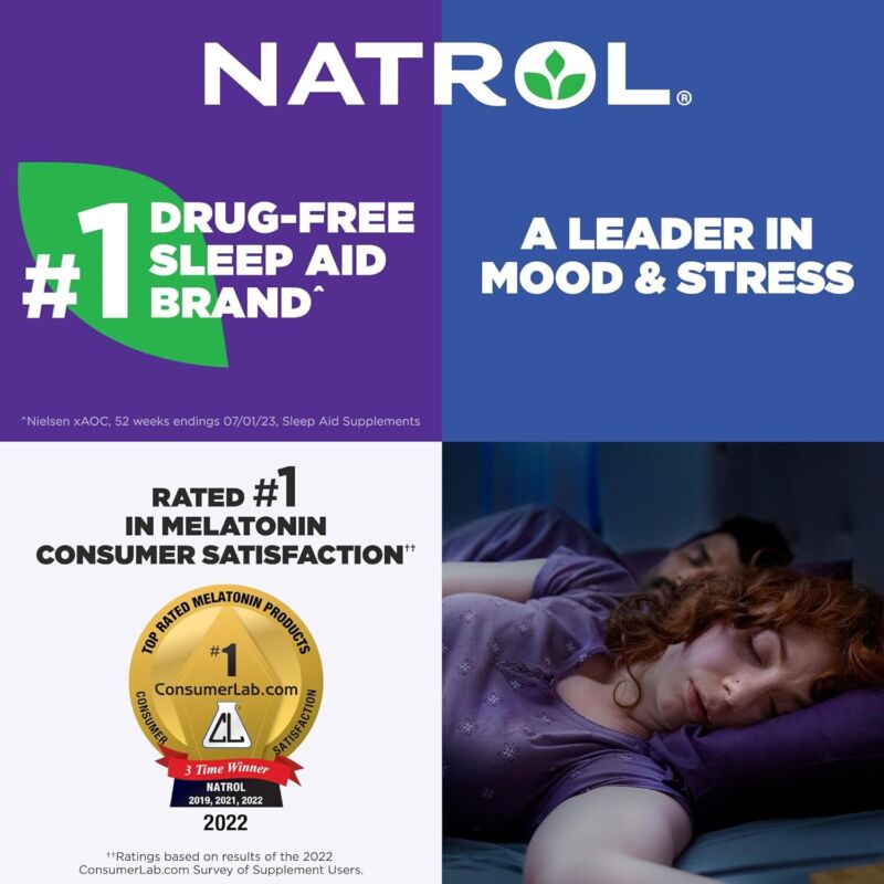 Natrol Melatonin Gummies, Sleep Support for Adults, Melatonin 10 mg, 140 Strawberry-Flavored, Up to 70 Days : Health & Household