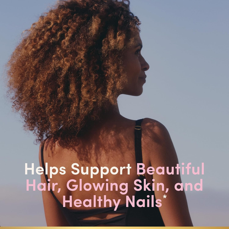 Nature’s Bounty Optimal Solutions Advanced Hair, Skin and Nails Pectin Gummies, 2x Biotin Per Serving, No Stick Gummy, Vegetarian Formula, Strawberry Flavor, 200 ct, 100 Total Servings : Health & Household
