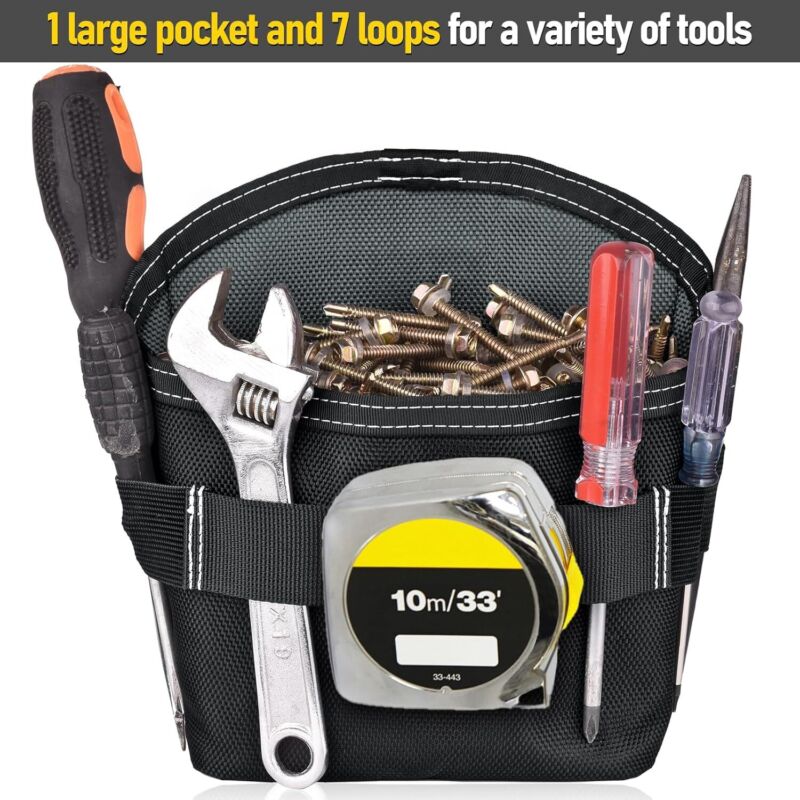 SOGCASE Tool Pouch Nails Screws Bag with Belt Clip (XL, Black) - Amazon.com