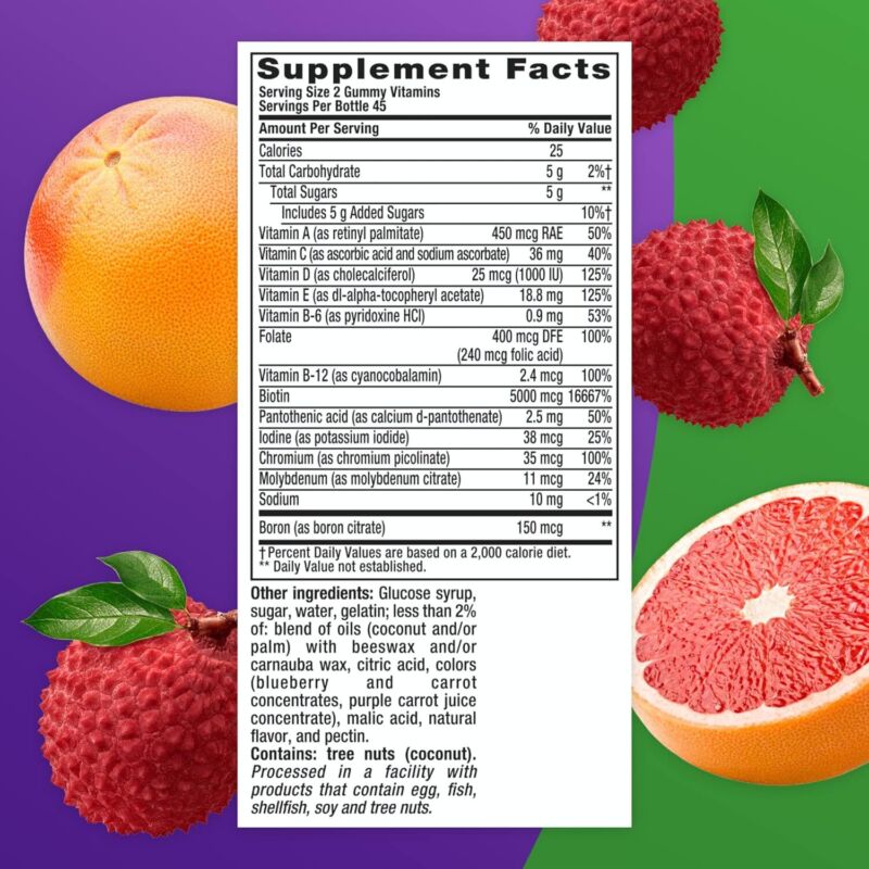 Vitafusion Multi+ Immune Support* – 2-in-1 Benefits & Flavors – Adult Gummy Vitamins with Vitamin C, Zinc, Daily Multivitamins, 90 Count : Health & Household