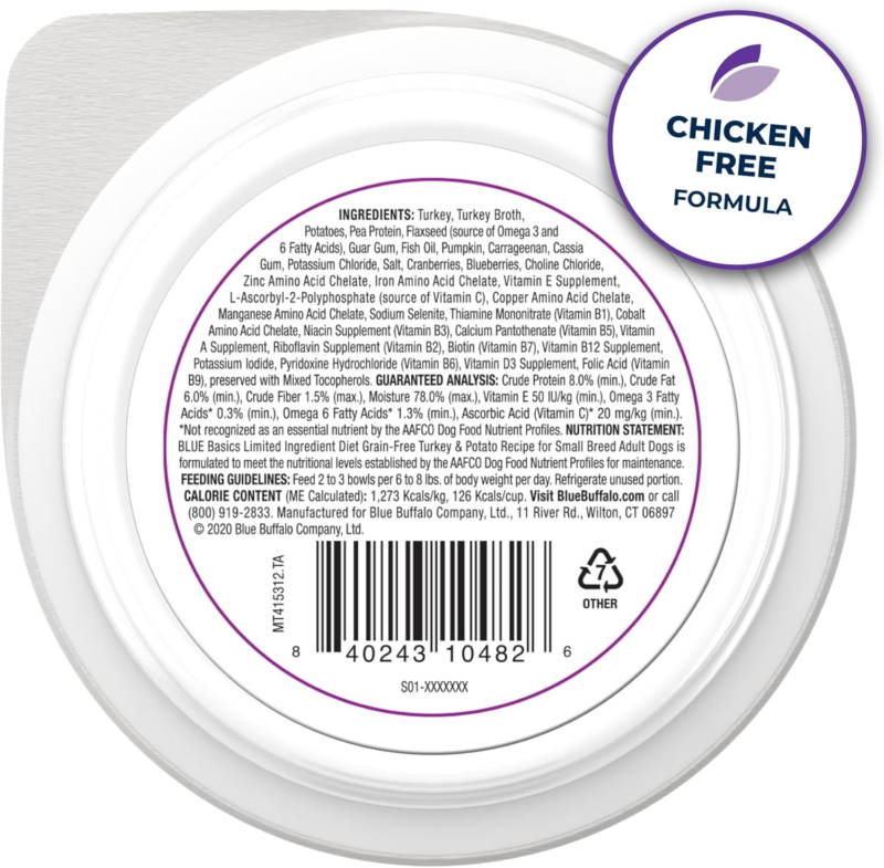Blue Buffalo Freedom Grain-Free Dry Dog Food, Complete & Balanced Nutrition for Adult Dogs, Made in the USA With Natural Ingredients, Chicken & Potatoes, 11-lb Bag