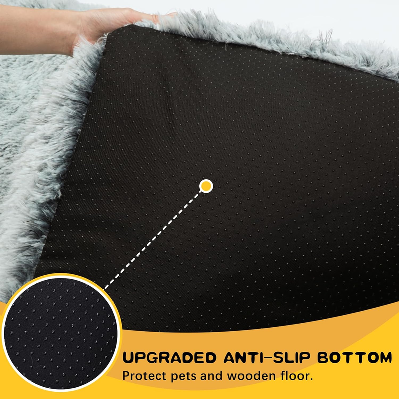 WAYIMPRESS Medium Dog Bed Crate Pad Mat for Cages Washable Bed for Medium Small Size Dog Soft Kennel Pad Anti-Slip Pet Bed,30" x 20",Grey : Pet Supplies