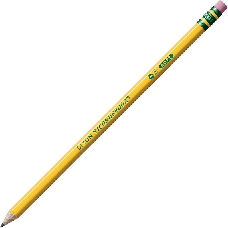 Ticonderoga Wood-Cased Pencils, Pre-Sharpened, 2 HB Soft, Yellow, 72 Count : Office Products