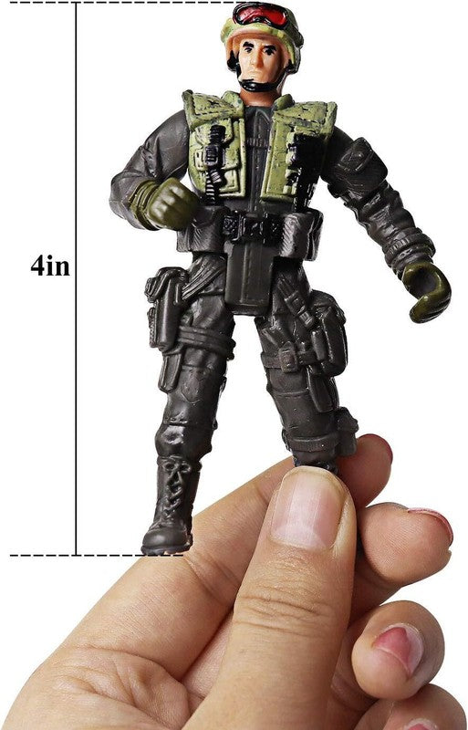 HAPTIME Military Action Figure Play Set for Kids - Army Men Soldiers Toys for Boys and Girls Ages 3-9 (SWAT Team Edition) : Toys & Games