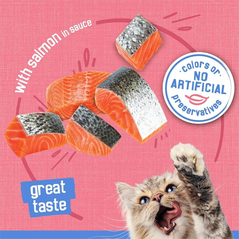 Purina Friskies Shreds With Salmon in Sauce Wet Cat Food - (Pack of 24) 5.5 oz. Cans : Canned Wet Pet Food : Pet Supplies