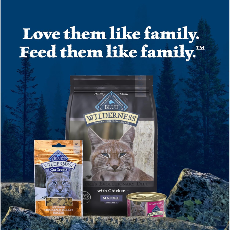 Blue Buffalo Wilderness Natural Wet Cat Food Paté, High-Protein & Grain-Free Recipe, Chicken, 5.5-oz. Cans (24 Count)
