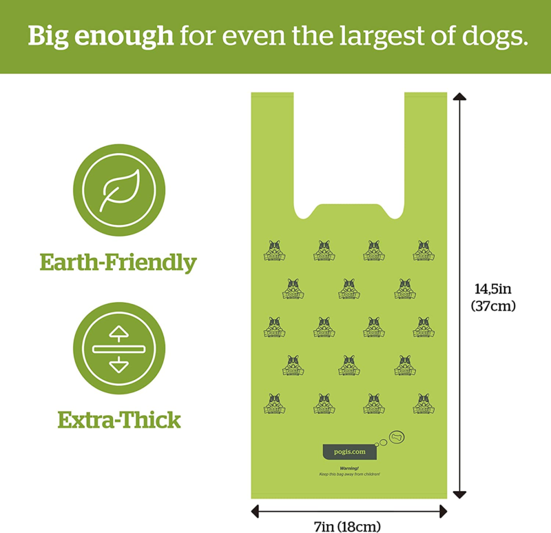 Pogi's Dog Poop Bags with Easy-Tie Handles - 300 Doggy Leak-Proof, Ultra Thick, Scented Poop Bags for Dogs, Cat : Pet Supplies
